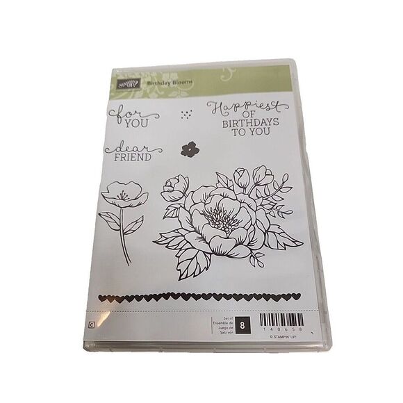 Stampin' Up! BIRTHDAY BLOOMS Stamp Set of 8 140658 For You Friend Floral Flower… - Picture 1 of 4